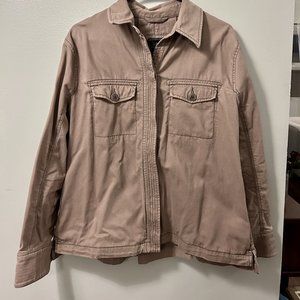 Abercrombie & Fitch Womens Dusty Pink Utility Jacket Size L
